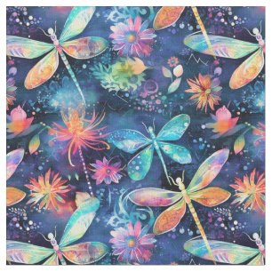 トンボ鮮やかイ模様 ファブリック