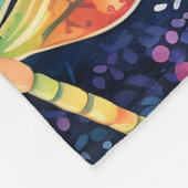 トンボ鮮やかイ模様 フリースブランケット (角)