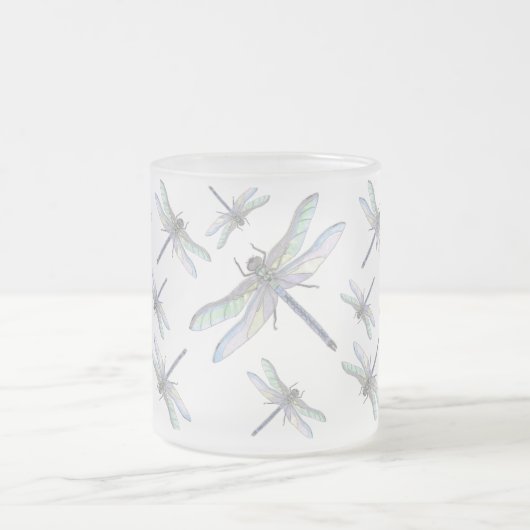 トンボ(すりガラス) フロストグラスマグカップ (中央)