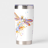 トンボ（ばちゃばちゃ）跳ねる パーソナライズされた 保温保冷タンブラー (正面)
