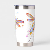 トンボ（ばちゃばちゃ）跳ねる パーソナライズされた 保温保冷タンブラー (右面)