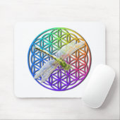 トンボ |カラフルの花 |チャクラ禅 マウスパッド (マウス)