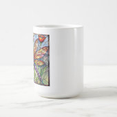 トンボ モザイク ステンドグラス 鉄仙 赤い瞳 コーヒーマグカップ (中央)