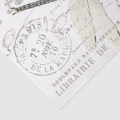 トンボ ヴィンテージ パリ フランス 文字 デコパージュ 薄葉紙 (詳細)