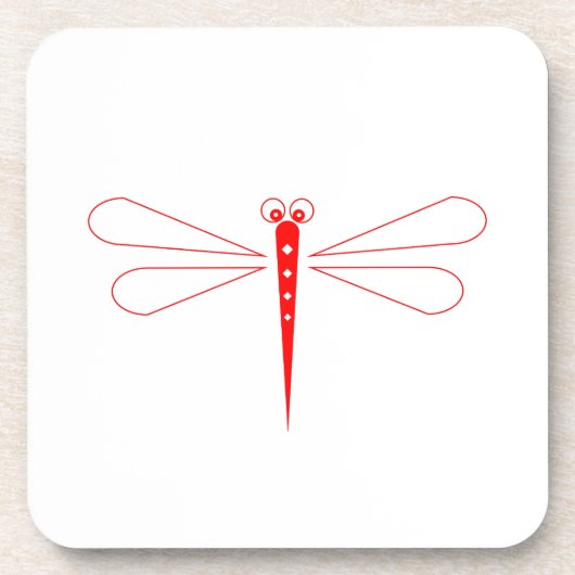 トンボ – 懸命プラスチックコースター – 6組 コースター (正面)