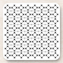 トンボ – 白懸命プラスチック製コースター – 6セット コースター