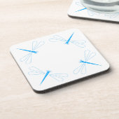 トンボ – 白懸命プラスチック製コースター – 6セット コースター (左側)