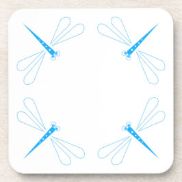 トンボ – 白懸命プラスチック製コースター – 6セット コースター