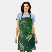 トンボ（緑） エプロン (着用した状態)