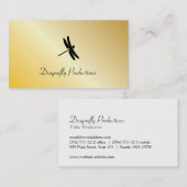 トンボ(金ゴールドきらめく) 名刺 (正面/裏面)