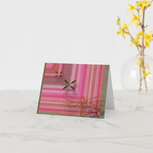 トンボNotecard カード (黄色い花)