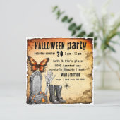 トンムストンバタフライスケルトンとブーツハロウィーン 招待状 (スタンド正面)