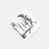 トンムストーンカクテルのスケルトン スタンダードカクテルナプキン (角)