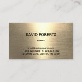 トーイングカンパニープロフェッショナルブラック&金ゴールドトウフック 名刺 (裏面)