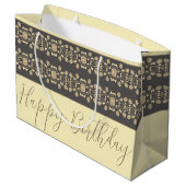 トーエレガントペのクリーム色のベージュ ラージペーパーバッグ (裏面アングル)