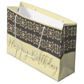 トーエレガントペのクリーム色のベージュ ラージペーパーバッグ (正面アングル)