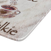 トーキガラス切断板の前のコーヒー カッティングボード (角)