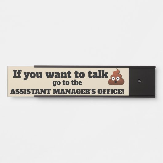 トーキングウンチおもしろいボスドアプレート サインプレート (正面)