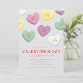 トーキングキャンディハートバレンタインデーパーティの招待状 招待状 (スタンド正面)