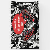 トーキングシューズ1 +自分の背景と文字 横断幕 (縦)