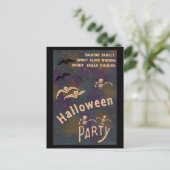 トーキングスカルス書リットハローウィンパーティ インビテーションポストカード (スタンド正面)