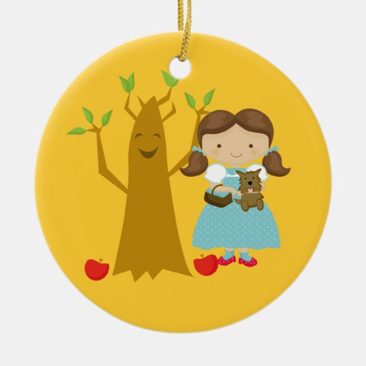 トーキングツリークリスマスオーナメントの隣のドロシー セラミックオーナメント (正面)