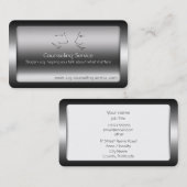 トーキングヘッド、カウンセラー、メタリック効果 名刺 (正面/裏面)