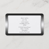 トーキングヘッド、カウンセラー、メタリック効果 名刺 (裏面)