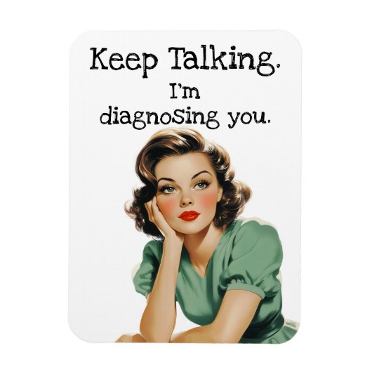 トーキング保レトロ主婦皮肉な マグネット (縦)