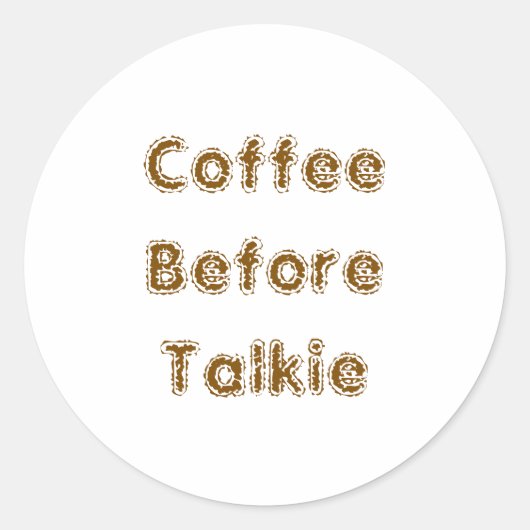 トーキー前のコーヒー ラウンドシール (正面)