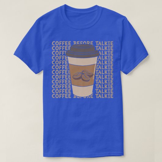 トーキーTシャツ前のコーヒー Tシャツ (デザイン正面)