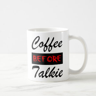 トークの前にコーヒーを Funny Mug コーヒーマグカップ