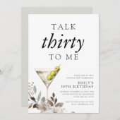 トークサーティトゥーミー 30歳の誕生日パーティー 招待状 (正面/裏面)
