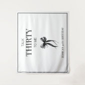 トークサーティー・トゥ・ミー ブラックボウ 30歳誕生日パーティー タペストリー (正面)