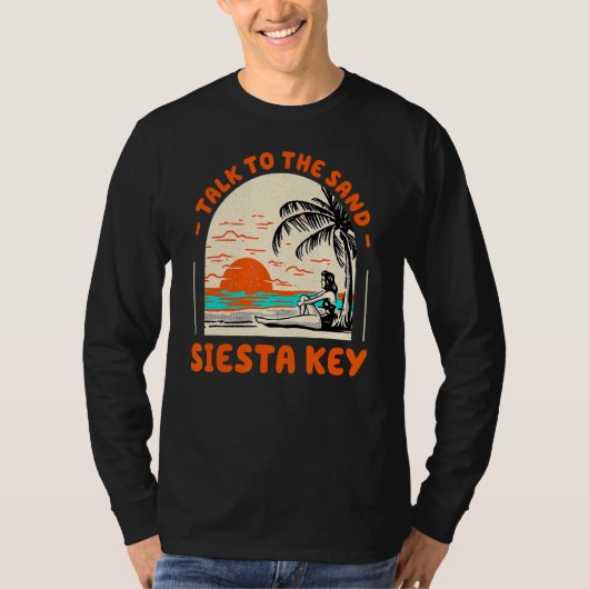 トークザサンドシエスタ鍵ビーチフロリダ海ス Tシャツ (正面)