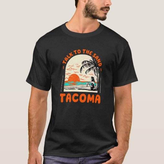 トークザサンドタコマビーチワシントン海サム Tシャツ (正面)