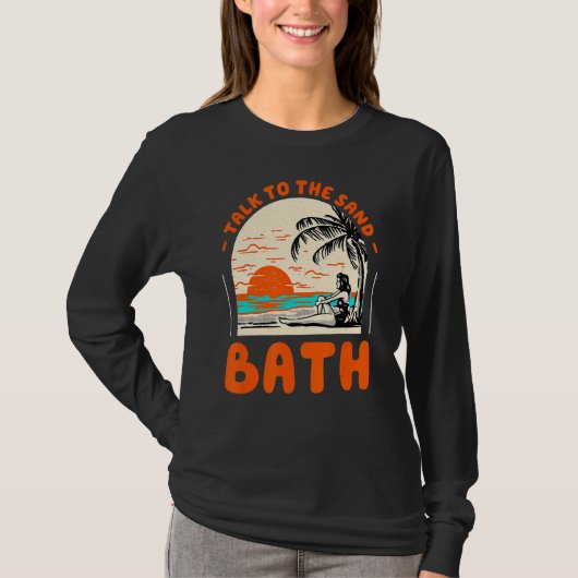 トークザサンドバスビーチメイン海サマーセー Tシャツ (正面)