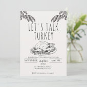 トークターキーサンクスギビングディナー招待状 招待状 (スタンド正面)