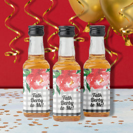 トークダービーに私ローズブラックアンドホワイトミニ リキュールボトルラベル