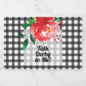 トークダービーに私ローズブラックアンドホワイトミニ リキュールボトルラベル (シングルラベル)