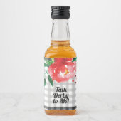 トークダービーに私ローズブラックアンドホワイトミニ リキュールボトルラベル (正面)