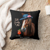 トークダービー私にレースおもしろい馬引用文 クッション (ブランケット)