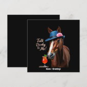 トークダービー私にレースおもしろい馬引用文 招待状 (正面/裏面)
