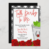 トークダービー私に競馬パーティーバラプレイド 招待状 (正面/裏面)