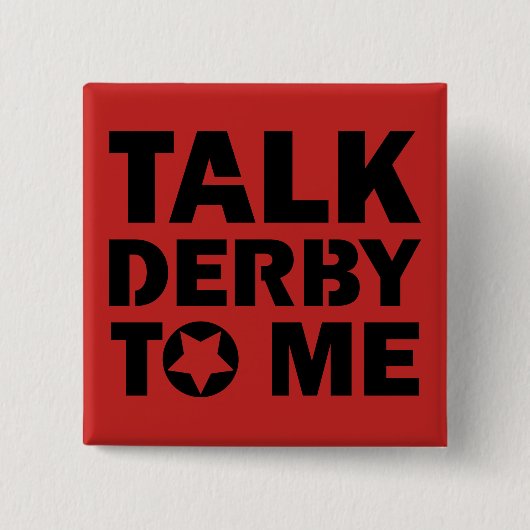 トークダービー私に、ローラーダービーガールデザイン 缶バッジ (正面)