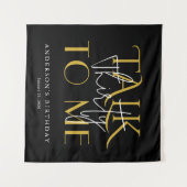 トークトゥーミーサーティー誕生日お祝いウォール タペストリー (正面(横))