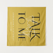 トークトゥーミー サーティー 誕生日 ボールド 壁アート デコレーション タペストリー (正面(横))