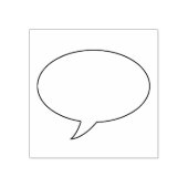 トークバブルウッドアートスタンプ ラバースタンプ (インプリント)