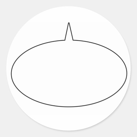 トークバブルステッカー ラウンドシール (正面)