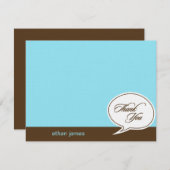 トークバブルフラットサンキューカード-青- サンキューカード (正面/裏面)